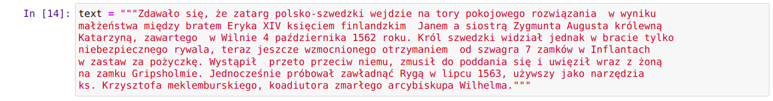 przykładowy fragment tekstu