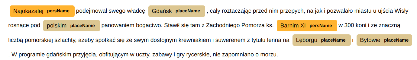 tekst z rozpoznanym imieniem Barnim
